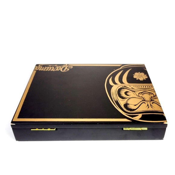 ROOM 101 Daruma 10 Toro Empty Wooden Cigar Box Tiki Graphics 9.25x7.5x1.5 VGC - Picture 5 of 8